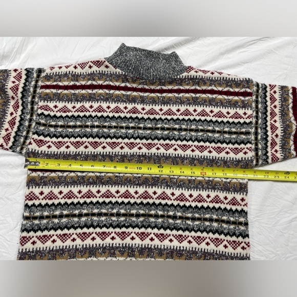Carly Blake multi colored mock turtleneck pull over cotton sweater women’s M - Picture 11 of 15